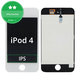 LCD-Display für iPod Touch (4th Gen), White, Touchscreen-Glas mit Rahmen