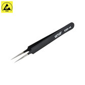 Vetus ESD-14 - Antistatische Metallpinzette mit gerader Spitze (110 mm)