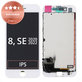 Apple iPhone 8, SE (2020), SE (2022) - LCD Display + Touchscreen Front Glas + Rahmen (White) Refurbished