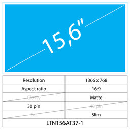Asus TUF FX504GE-DM 15.6 LCD Slim Matte 30 pin HD