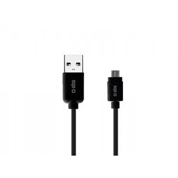 SBS - Micro-USB / USB Kabel (3m), schwarz