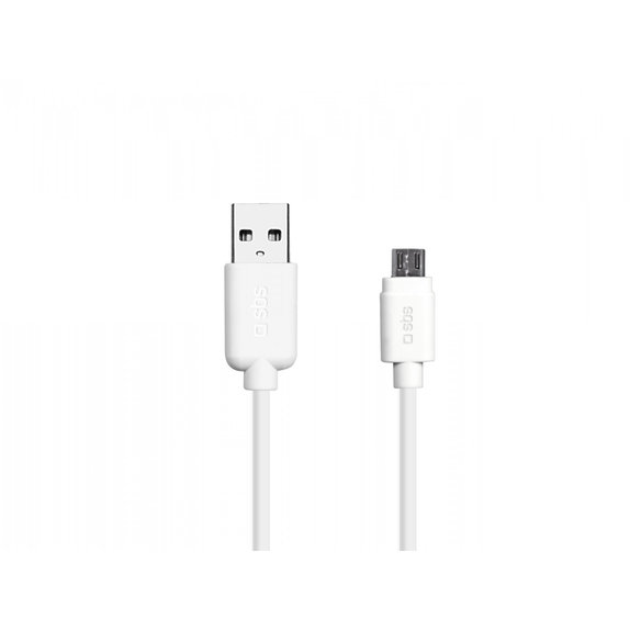 SBS - Micro-USB / USB Kabel (1m), weiß