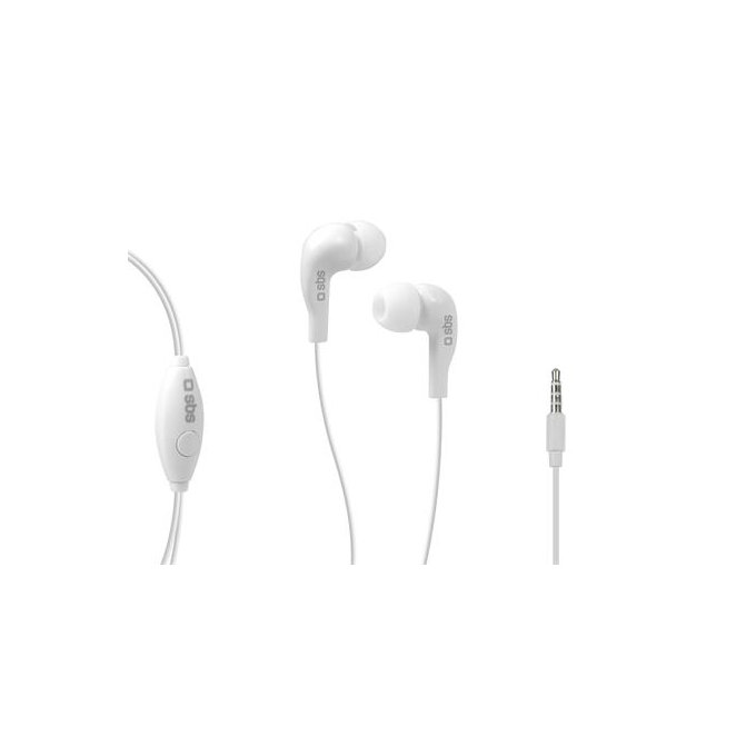 SBS - Studio Mix 10 Kopfhörer mit Mikrofon, weiß