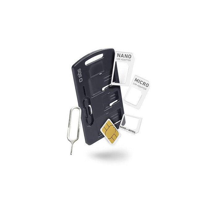 SBS - SIM Adapter Kit für mobile Geräte, schwarz