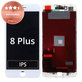 Display für iPhone 8 Plus, White, Touchscreen-Glas mit Rahmen, Refurbished
