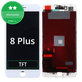 Display für iPhone 8 Plus, White, Touchscreen-Glas mit Rahmen