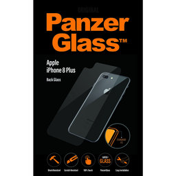 PanzerGlass - Rückseite Gehärtetes Glas Backglass für iPhone 8 Plus, transparent
