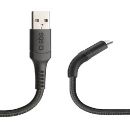 SBS - UNBREAKABLE - Micro-USB / USB Kabel (1m), schwarz