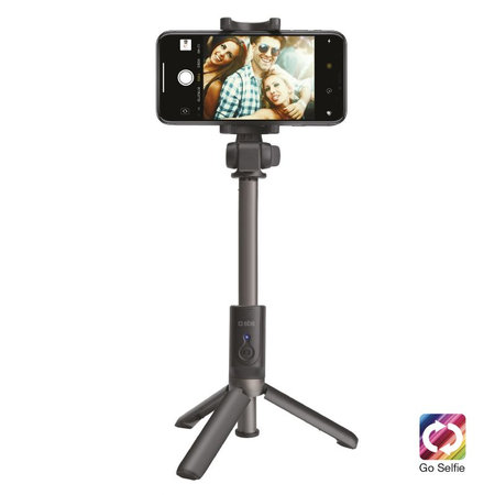 SBS - Selfie Stick, Stativ, Funkauslöser, schwarz