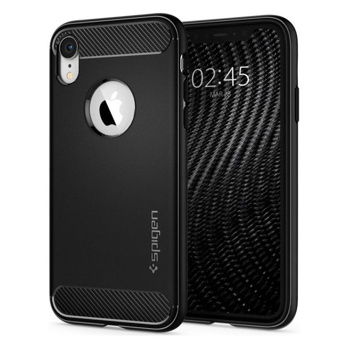 Spigen - Hülle Rugged Armor für iPhone XR, schwarz