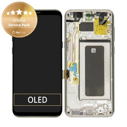 Samsung Galaxy S8 Plus G955F - LCD Display + Touchscreen Front Glas + Rahmen (Maple Gold) - GH97-20470F, GH97-20564F, GH97-20565F Genuine Service Pack