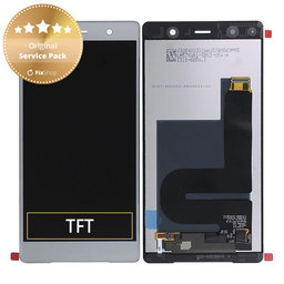 Sony Xperia XZ2 Premium - LCD Display + Touchscreen Front Glas (Chrome Silver) - 1310-6654 Genuine Service Pack