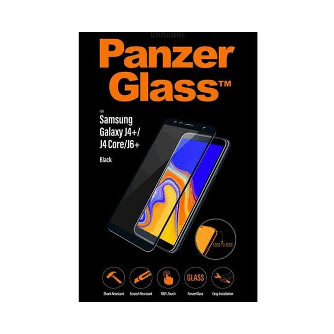 PanzerGlass - Gehärtetes Glas für Samsung Galaxy J4+ und J6+, schwarz