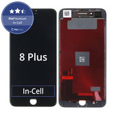 Display In-Cell für iPhone 8 Plus, Black, Touchscreen-Glas mit Rahmen, FixPremium