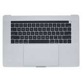 Apple MacBook Pro 15" A1707 (Late 2016 - Mid 2017) - Oberer Rahmen Tastatur + Tastatur US + Mikrofon + Trackpad + Redner (Silver)