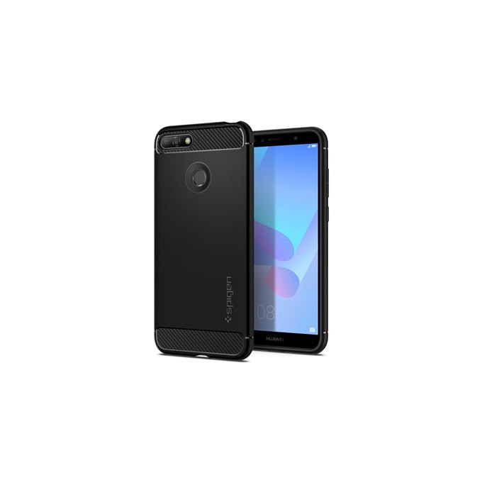 Spigen - Rugged Armor Hülle für Huawei Y6 2018, schwarz