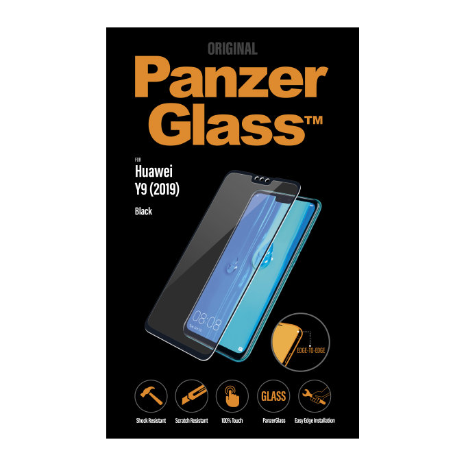 PanzerGlass - Gehärtetes Glas für Huawei Y9 2019, black