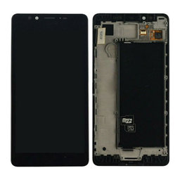 Microsoft Lumia 950/950 LTE - LCD Display + Touchscreen Front Glas + Rahmen (Black) TFT