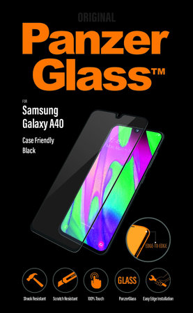 PanzerGlass - Gehärtetes Glas Case Friendly für Samsung Galaxy A40, black