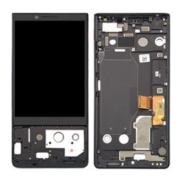 Blackberry Key2 - LCD Display + Touchscreen Front Glas + Rahmen (Black) TFT
