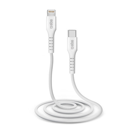 SBS - Lightning / USB-C Kabel (1m), weiß