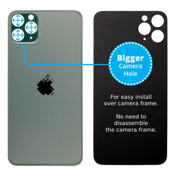 Apple iPhone 11 Pro - Backcover Glas Vergrössertes Ringloch für die Kamera (Grau)