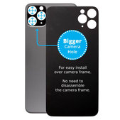Apple iPhone 11 Pro Max - Backcover Glas Vergrössertes Ringloch für die Kamera (Space Gray)