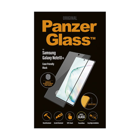PanzerGlass - Schutzhülle aus gehärtetem Glas für Samsung Galaxy Note 10+, Schwarz
