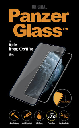 PanzerGlass - Gehärtetes Glas Standard Fit für iPhone X, XS und 11 Pro, black