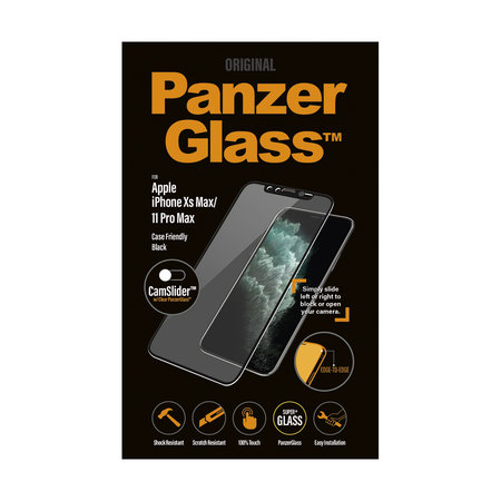 PanzerGlass - Gehärtetes Glas Case Friendly CamSlider für iPhone XS Max und 11 Pro Max, black