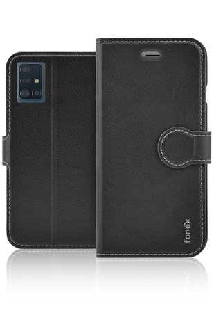 Fonex - Fall Book Identity für Samsung Galaxy A71, schwarz