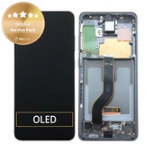 Samsung Galaxy S20 G980F - LCD Display + Touchscreen Front Glas + Rahmen (Cosmic Gray) - GH82-22131A, GH82-22123A, GH82-31433A, GH82-31432A Genuine Service Pack