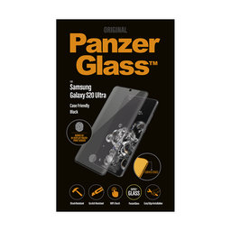 PanzerGlass - Gehärtetes Glas Case Friendly für Samsung Galaxy S20 Ultra, Fingerprint komp., black