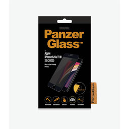 PanzerGlass - Gehärtetes Glas Privacy Case Friendly für iPhone 6, 6s, 7, 8, SE 2020 und SE 2022, black