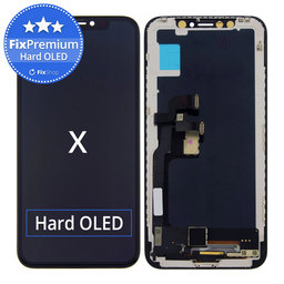 Apple iPhone X - LCD Display + Touchscreen Front Glas + Rahmen Hard OLED FixPremium