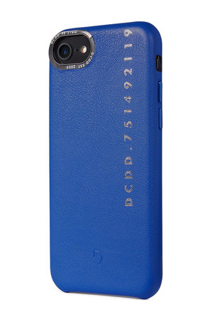 Decoded Leather Back Cover Lederhülle für iPhone SE 2020/8/7, blau