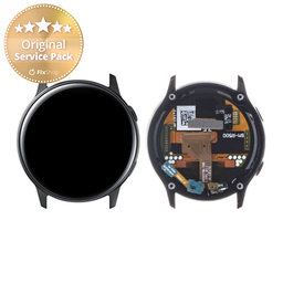 Samsung Galaxy Watch Active R500 - LCD Display + Touchscreen Front Glas + Rahmen (Schwarz) - GH82-18797A Genuine Service Pack