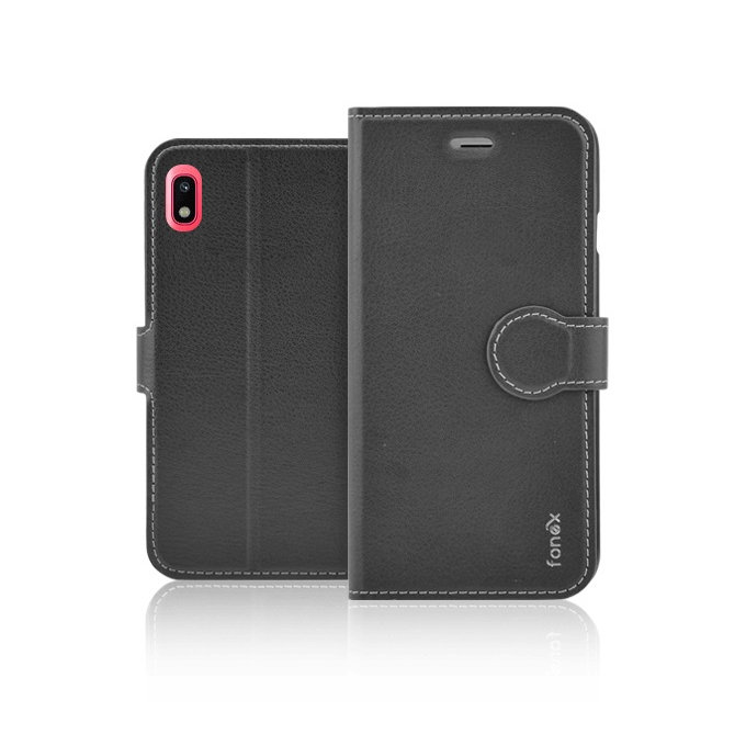 Fonex - Hülle Book Identity für Samsung Galaxy A10, schwarz