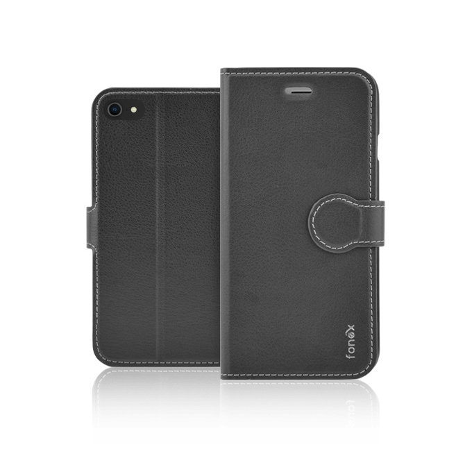 Fonex - Fall Book Identity für iPhone 7, 8, SE 2020 und SE 2022, schwarz