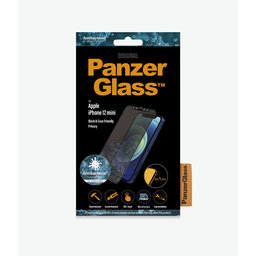 PanzerGlass - Gehärtetes Glas Privacy Case Friendly AB für iPhone 12 mini, black