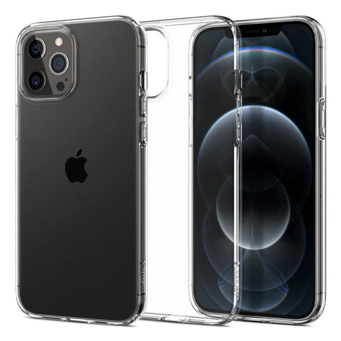 Spigen - Hülle Liquid Crystal für iPhone 12 und 12 Pro, Crystal Clear