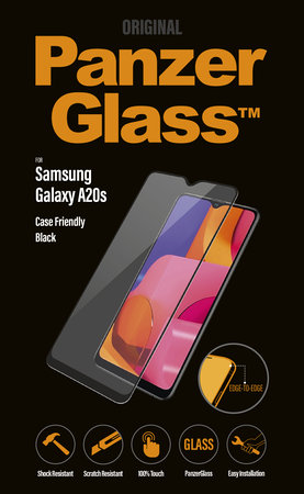 PanzerGlass - Gehärtetes Glas Case Friendly für Samsung Galaxy A20s, black