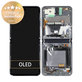 Samsung Galaxy Z Flip 5G F707B - LCD Display + Touchscreen Front Glas + Rahmen (Mystic Gray) - GH82-23351A Genuine Service Pack