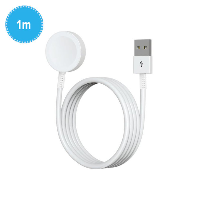 Magnetisches Ladegerät für Apple Watch, USB-A, 1 m, Stainless Steel, bulk