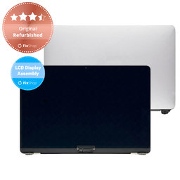 Apple MacBook Air 13" A1932 (2019), 13" A2179 (2020) - LCD Display + Frontglas + Abdeckung (Silver) Original Refurbished