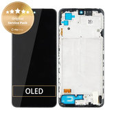 Xiaomi Redmi Note 10 - LCD Display + Touchscreen Front Glas + Rahmen (Onyx Gray) - 5600020K7A00 Genuine Service Pack