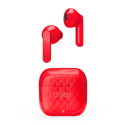 SBS - TWS Air Free Kabelloser Kopfhörer mit Ladebox 250 mAh, rot
