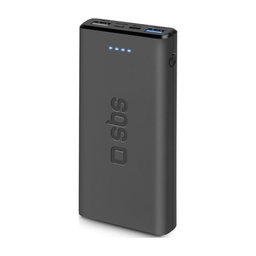 SBS - PowerBank 10 000 mAh, 2x USB, 2,1A, schwarz