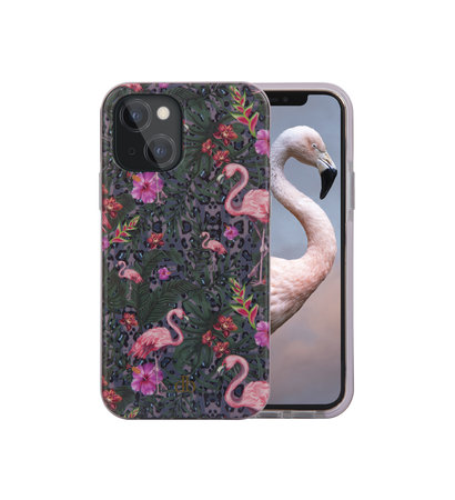 dbramante1928 - Capri-Hülle für iPhone 13 mini, tropischer Flamingo