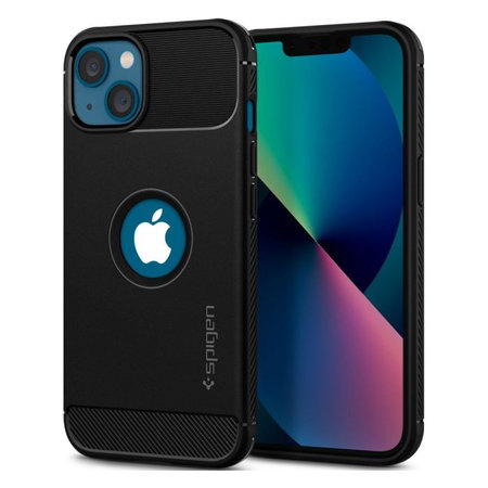 Spigen - Hülle Rugged Armor für iPhone 13 mini, schwarz